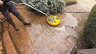 Customer Couldn't Believe How FILTHY Her Brick Paved Path Had Become.....Until She Saw Me Clean It!!