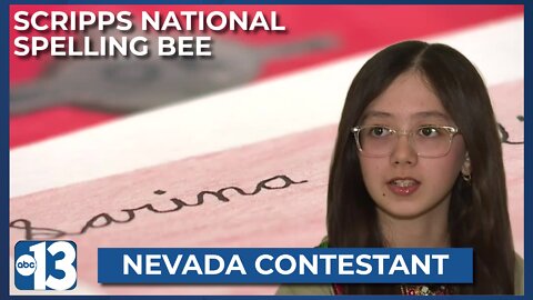 12-year-old girl is one of two contestants representing Nevada at Scripps National Spelling Bee