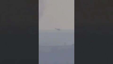 A Russian attack helicopters near Donetsk