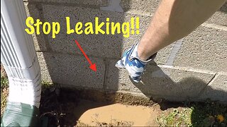 Residential Block Foundation Repair DIY #diyrepair #concrete #leaking