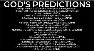 I am predicting: Harris crash 10/17; dirty bomb NYC 9/25; Trump death 11/7; Israel nuke Iran 8/26