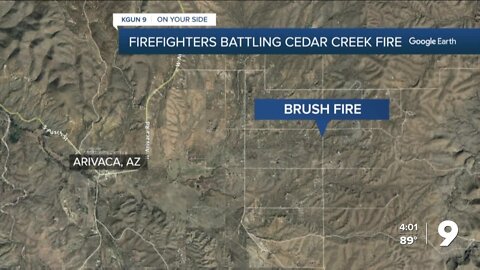 Firefighters battling brush fire near Arivaca