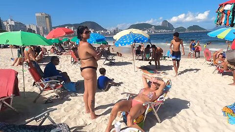 💋 Rio de Janeiro Copacabana Beach Walk tour BRAZİL 🌴