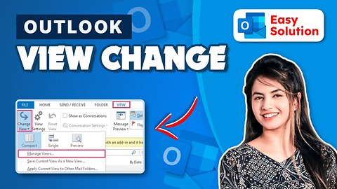 How to change view on outlook