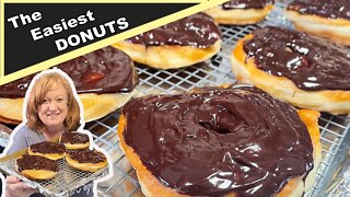 Easiest DONUTS Made With Frozen Rhodes Dinner Rolls
