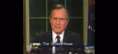 George H W Bush talks about bringing in a New World Order