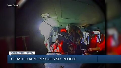 6 rescued by Coast Guard from sinking boat in Pinellas County