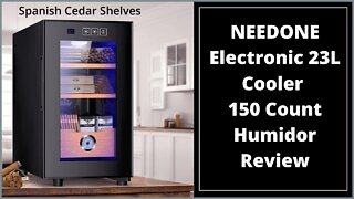 NeedOne|150 Count Electric Cigar Humidor |Spanish Cedar Shelves | #leemack912 Review (S08 E47)