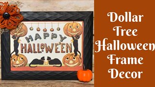 Dollar Tree Halloween Crafts: Dollar Tree Halloween Frame Decor