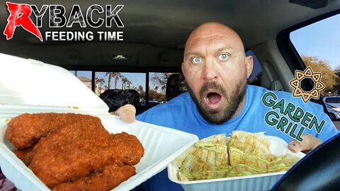 Buffalo Fingers Chicken Quesadilla Mukbang Garden Grill Ryback Feeding Time/Big Show Fight Story!