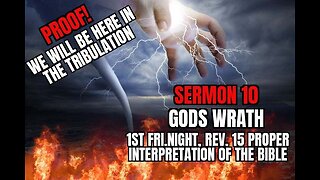 FRIDAY NIGHT SHABBAT= SERMON 10 GODS WRATH