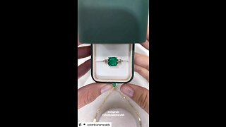 Victorian era 4.58tcw 18K Three Stone AAA top Emerald & Old Euro Diamond vintage Ring