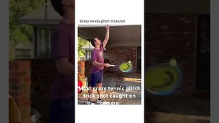 Most crazy tennis glitch trick shot caught on camera #viral #shorts #tennis #tabletennis