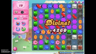 Candy Crush Level 1747 Audio Talkthrough, 1 Star 0 Boosters