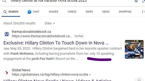 HILLARY CLINTON AT FOX HARBOUR NOVA SCOTIA - FRANK MCKENNA, DIGITAL ECONOMY, AI