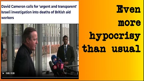 Cameron Makes Hay Out of a Gaza Tragedy