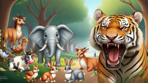 Bedtime Stories for Kids | The Elephant and The Predatory Tiger Story.