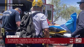 Three hospitalized after hiking at Camelback Mountain
