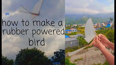 How to make a rubber powered bird#ornithopter #diy#project