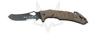 Fox 447COD ALSR2 Linerlock Knife with Brown FRN Handle