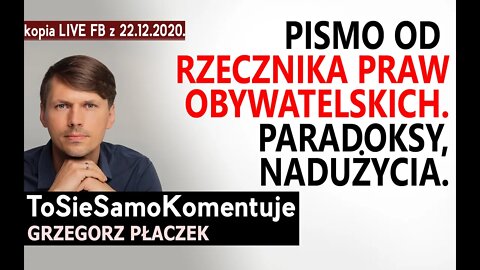 Działania rządu! Pismo od Rzecznika Praw Obywatelskich. Paradoksy, śmiertelność, nadużycia.