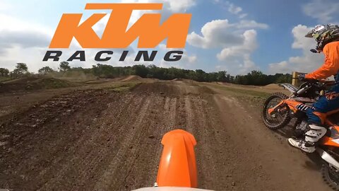 Little Bro's first ride on his BRAND NEW KTM 450 SXF! (East Fork MX)