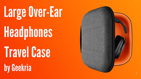 Large Over-Ear Headphones Travel Case, Hard Shell Headset Carrying Case | Geekria