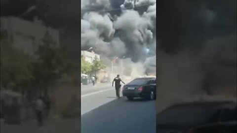 Moment of explosion in the "Surmalu" shopping center in Yerevan