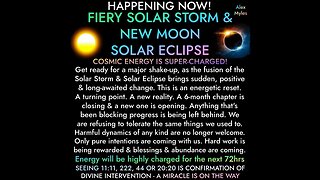 New Moon Solar Eclipse in Aries and a Solar Storm