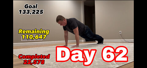 March 3rd. 133,225 Push Ups challenge. (Day 62)