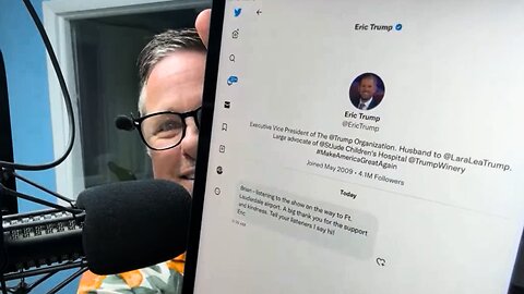 Eric Trump Listens to the Steve Kane Radio Show!