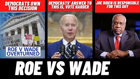 Joe Biden & Democrats are RESPONSIBLE for ROE v WADE | No More VOTE HARDER BS