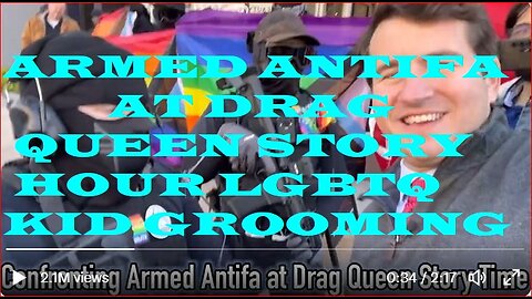 Armed ANTIFA at LGBTQ drag queen story hour in Denton, Texas!