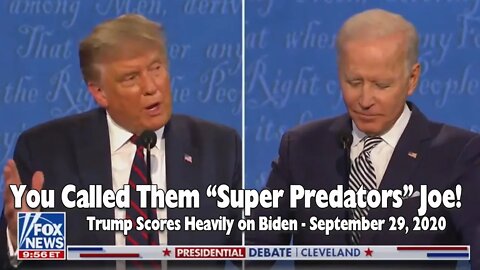 You Called Them "Super Predators," Joe! Donald Trump confronts Joe Biden in Cleveland Debate 9/29/20