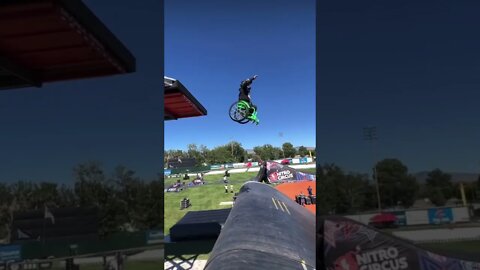 MASSIVE WHEEL CHAIR DROP! -Aaron Wheels #short