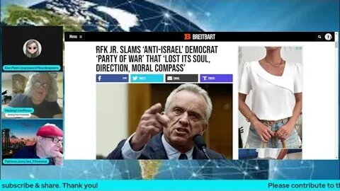 What’s Up With RFKjr? Slams Anti-Israel Democrats (clip)