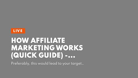 How Affiliate Marketing Works (Quick Guide) - ThirstyAffiliates for Dummies