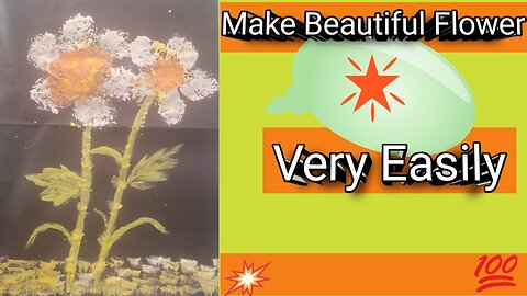 flower painting easy||flower painting on black sheet||flower painting poster color