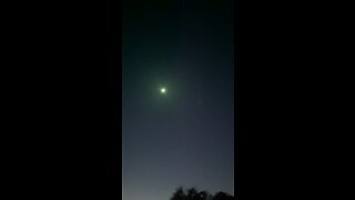 A luminous green meteor was seen streaking across the sky over Navarre, Florida
