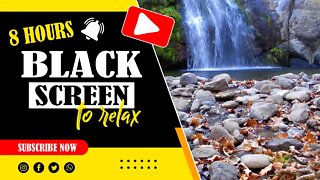 🎧 WATERFALL NOISE TO RELIEVE STRESS AND ANXIETY 🍃 SOUNDS OF RELAXING NATURE 🕒 8 HOURS BLACK SCREEN