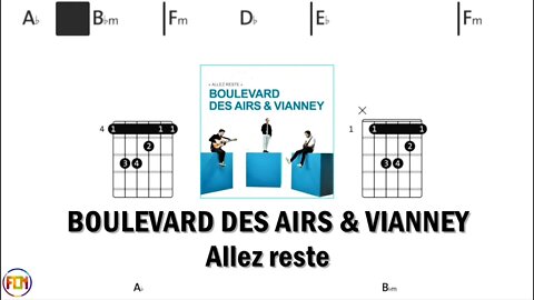 BOULEVARD DES AIRS & VIANNEY Allez reste - Guitar Chords & Lyrics HD