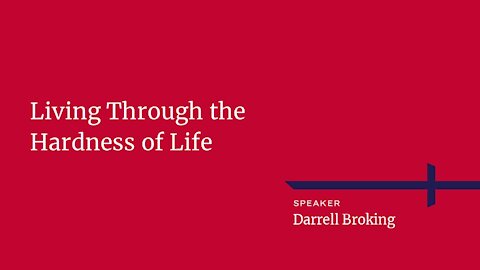 Elijah's Depression - Living Through the Hardness of Life - Hosted by Darrell Broking