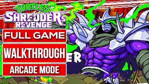 TMNT SHREDDER'S REVENGE (Arcade Mode) Gameplay Walkthrough FULL GAME No Commentary