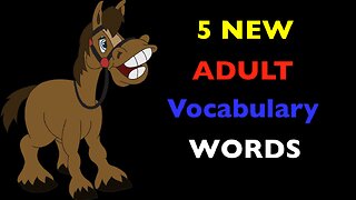5 NEW ADULT VOCABULARY WORDS for DUMB*SS !