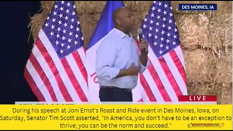 During his speech at Joni Ernst's Roast and Ride event in Des Moines, Iowa, on Saturday