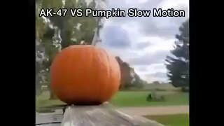 AK-47 VS Pumkin slow motion