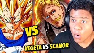 QUE BATALHA! Escanor VS. Vegeta | Combate de Rimas | Part. Duelista | React Anime Pro