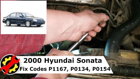 2000 Hyundai Sonata (P0134, P0154, P1167 Error) Upstream O2 Sensors Replacement