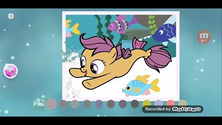 Painting Scootaloo as a Sea Pony!!! / MLP: Color by Magic