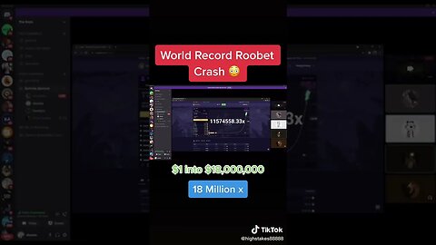 World Record Roobet CRASH tiktok highstakes88888